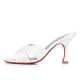 Christian Louboutin Nicol Is Back 85mm Crepe Satin/Satin/Lurex Mules White Women