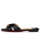 Christian Louboutin Nicol Is Back Crepe Satin/Satin/Lurex Slides Black Women