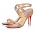 Christian Louboutin Open Liloo 85mm Patent Leather Sandals Nude Women