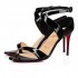 Christian Louboutin Open Liloo 85mm Patent Leather Sandals Black Women