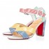 Christian Louboutin Palavas 85mm Patent Stripes Sandals Multicolor Women