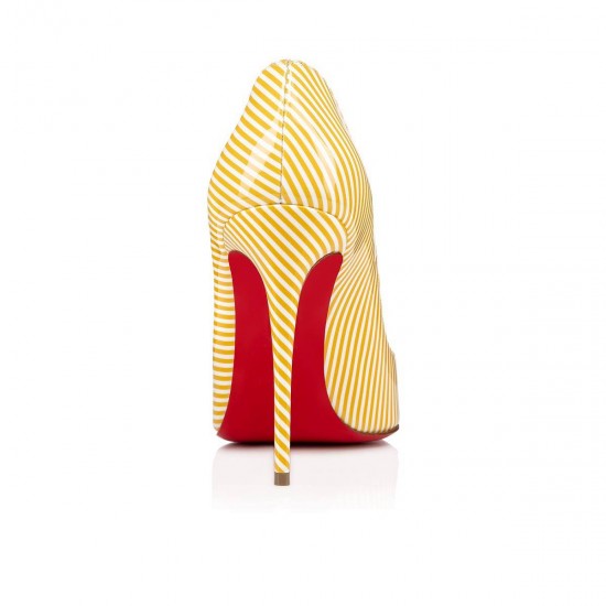 Christian Louboutin Pigalle Follies 100mm Patent Pumps Yellow Women