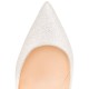 Christian Louboutin Pigalle Follies 100mm Glitter Mini Glitter Heels Ivory Women