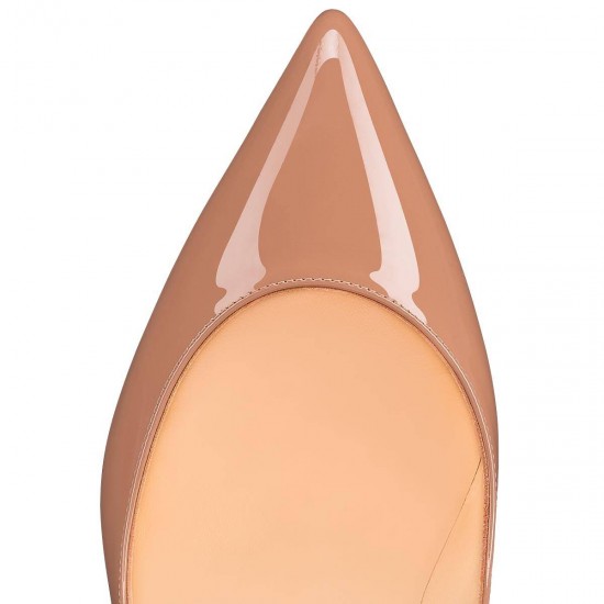 Christian Louboutin Pigalle 85mm Patent Leather Pumps Nude Women