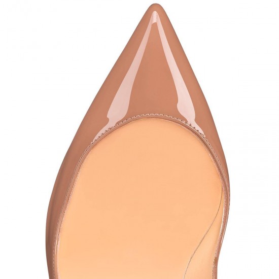 Christian Louboutin Pigalle Follies 100mm Patent Leather Pumps Nude Women