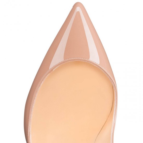 Christian Louboutin Pigalle Follies 100mm Patent Leather Pumps Nude Women