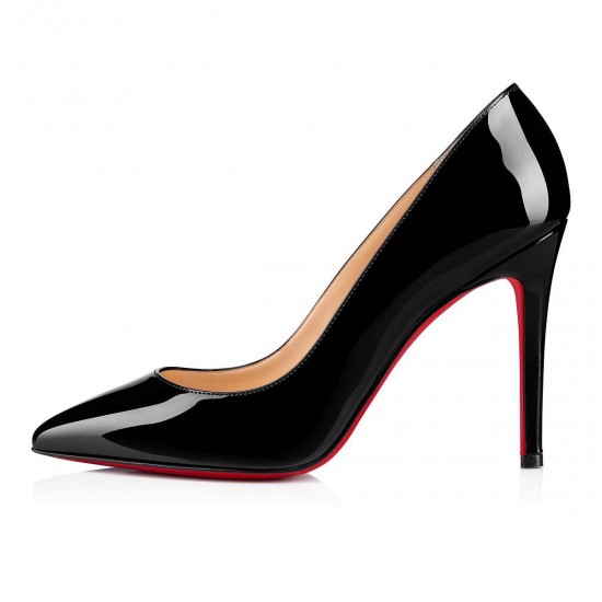 Christian Louboutin Pigalle 100mm Patent Leather Pumps Black Women