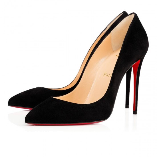 Christian Louboutin Pigalle Follies 100mm Suede Pumps Black Women