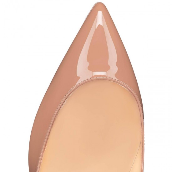 Christian Louboutin Pigalle Plato 100mm Patent Leather Pumps Nude Women