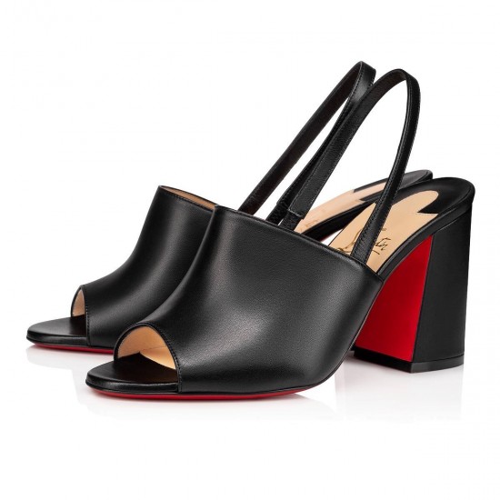 Christian Louboutin Pigasling 85mm Leather Sandals Black Women