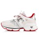 Christian Louboutin Red Runner Donna Glitter Mini Low Top Sneakers Version White Women