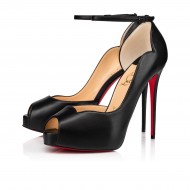 Christian Louboutin Round Chick Alta 120mm Nappa Peep Toe Pumps Black Women