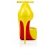 Christian Louboutin Round Chick Alta 120mm Patent Leather Peep Toe Pumps Yellow Women