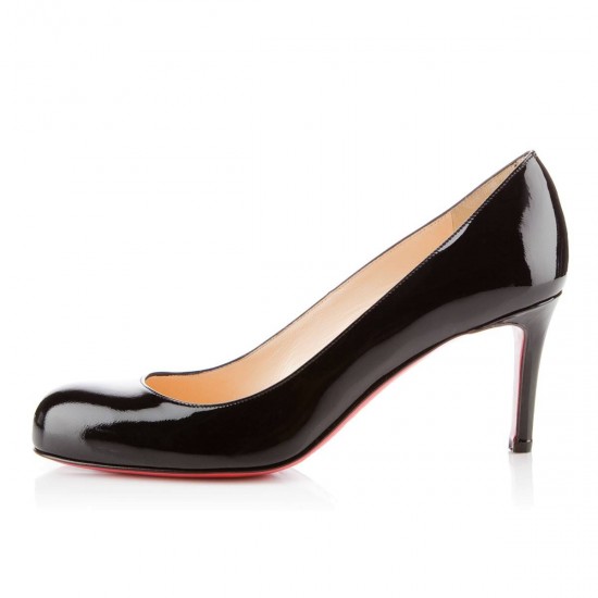 Christian Louboutin Simple Pump 70mm Patent Leather Pumps Black Women