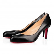 Christian Louboutin Simple Pump 70mm Leather Pumps Black Women