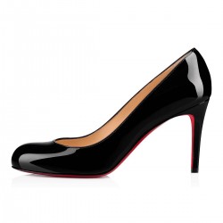 Christian Louboutin Simple Pump 85mm Patent Leather Pumps Black Women