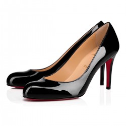 Christian Louboutin Simple Pump 85mm Patent Leather Pumps Black Women