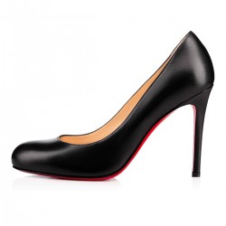 Christian Louboutin Simple Pump 100mm Leather Pumps Black Women