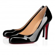 Christian Louboutin Simple Pump 100mm Patent Leather Pumps Black Women