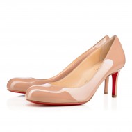 Christian Louboutin Simple Pump 70mm Patent Leather Pumps Nude Women