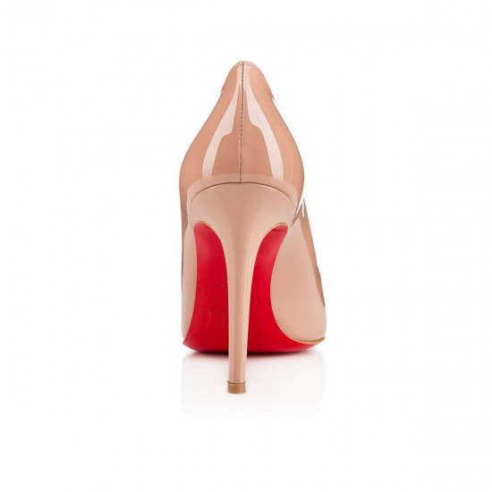 Christian Louboutin Simple Pump 100mm Patent Leather Pumps Nude 6248 Women