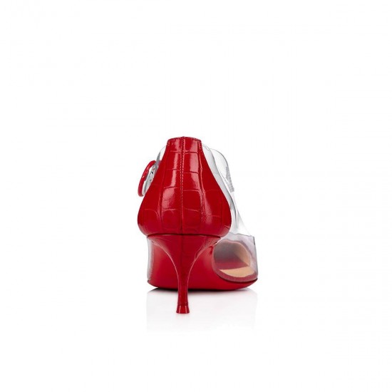 Christian Louboutin So Clear 55mm Calf Ali Pumps Red Women