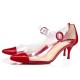 Christian Louboutin So Clear 55mm Calf Ali Pumps Red Women