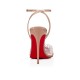 Christian Louboutin Spikaqueen 100mm Pvc Sandals Nude Women