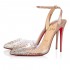 Christian Louboutin Spikaqueen 100mm Pvc Sandals Nude Women