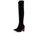 Christian Louboutin Study Stretch 85mm Suede Thigh High Boots Black Women