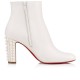 Christian Louboutin Suzi Folk 85mm Leather Ankle Boots Snow/Snow Women