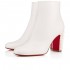 Christian Louboutin Suzi Folk 85mm Leather Ankle Boots Snow/Snow Women