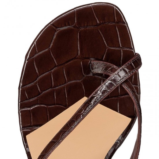 Christian Louboutin Taralita 85mm Calf Ali Sandals Brown Women