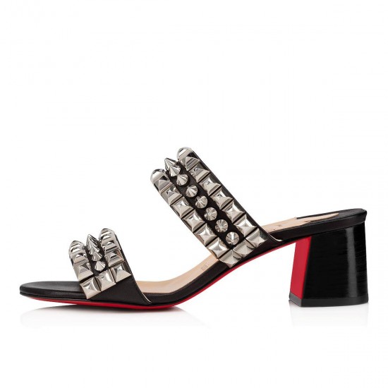 Christian Louboutin Tina Goes Mad 55mm Leather Sandals Black Women