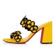 Christian Louboutin Tres Pansy 85mm Suede Sandals Banana Women