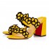 Christian Louboutin Tres Pansy 85mm Suede Sandals Banana Women