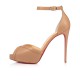 Christian Louboutin Very Cathy 120mm Leather Platform Sandals Nude Women