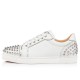 Christian Louboutin Vieira 2 Calf Low Top Sneakers White/Silver Women