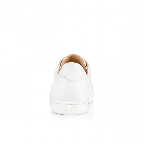 Christian Louboutin Vieira Leather Low Top Sneakers Bianco Women