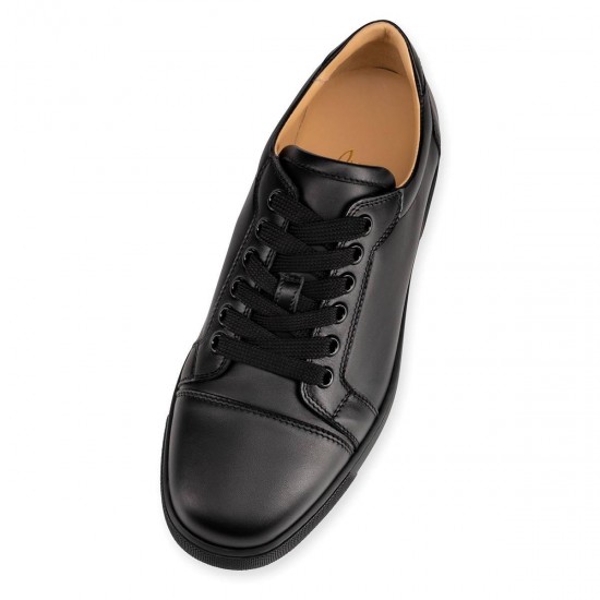 Christian Louboutin Vieira Leather Low Top Sneakers Black Women