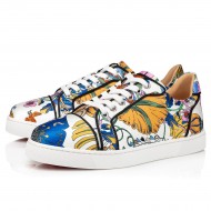 Christian Louboutin Vieira Orlato Crepe Satin Low Top Sneakers Bianco multi Women