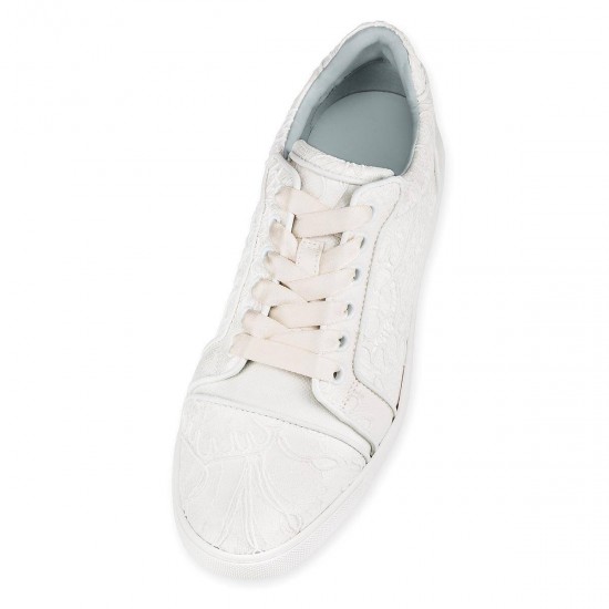 Christian Louboutin Vieira Orlato Lace Low Top Sneakers White Women