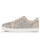 Christian Louboutin Vieira Strass Strass Low Top Sneakers Version Platine/Multi Women