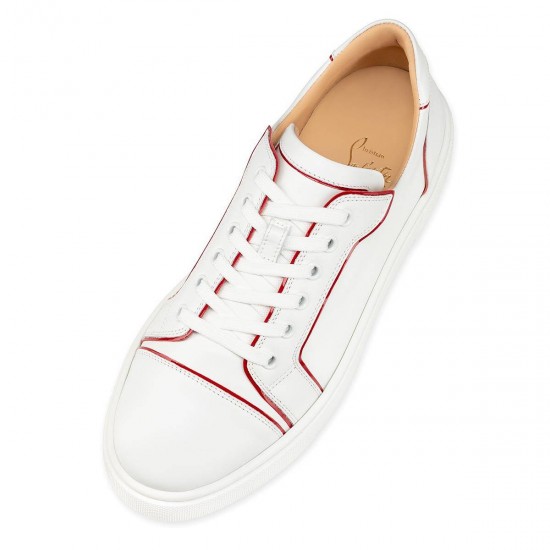 Christian Louboutin Vieirissima Calf Low Top Sneakers White/Red Women